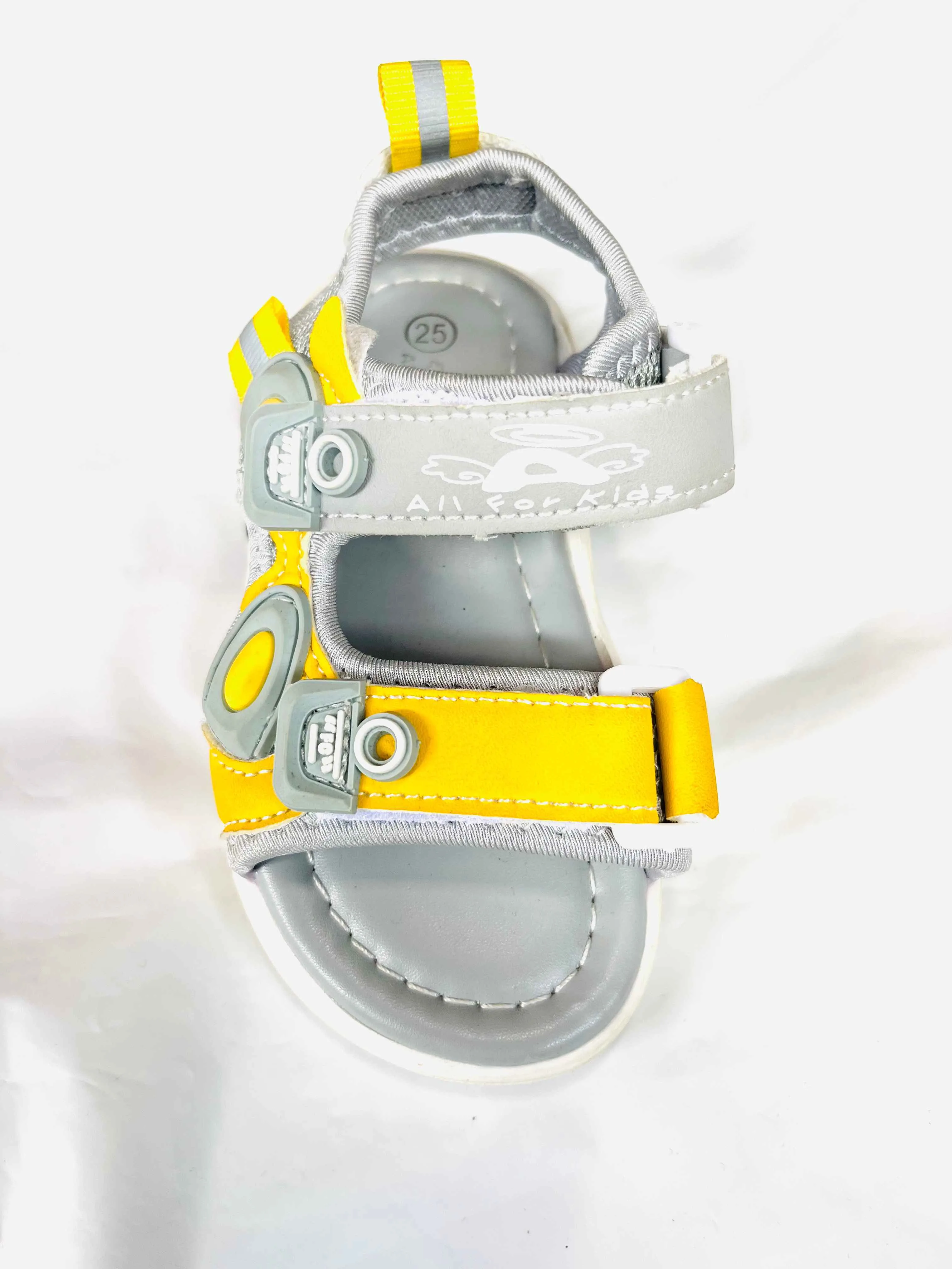 Kids' Grey & Yellow All For Kids Sport Sandal