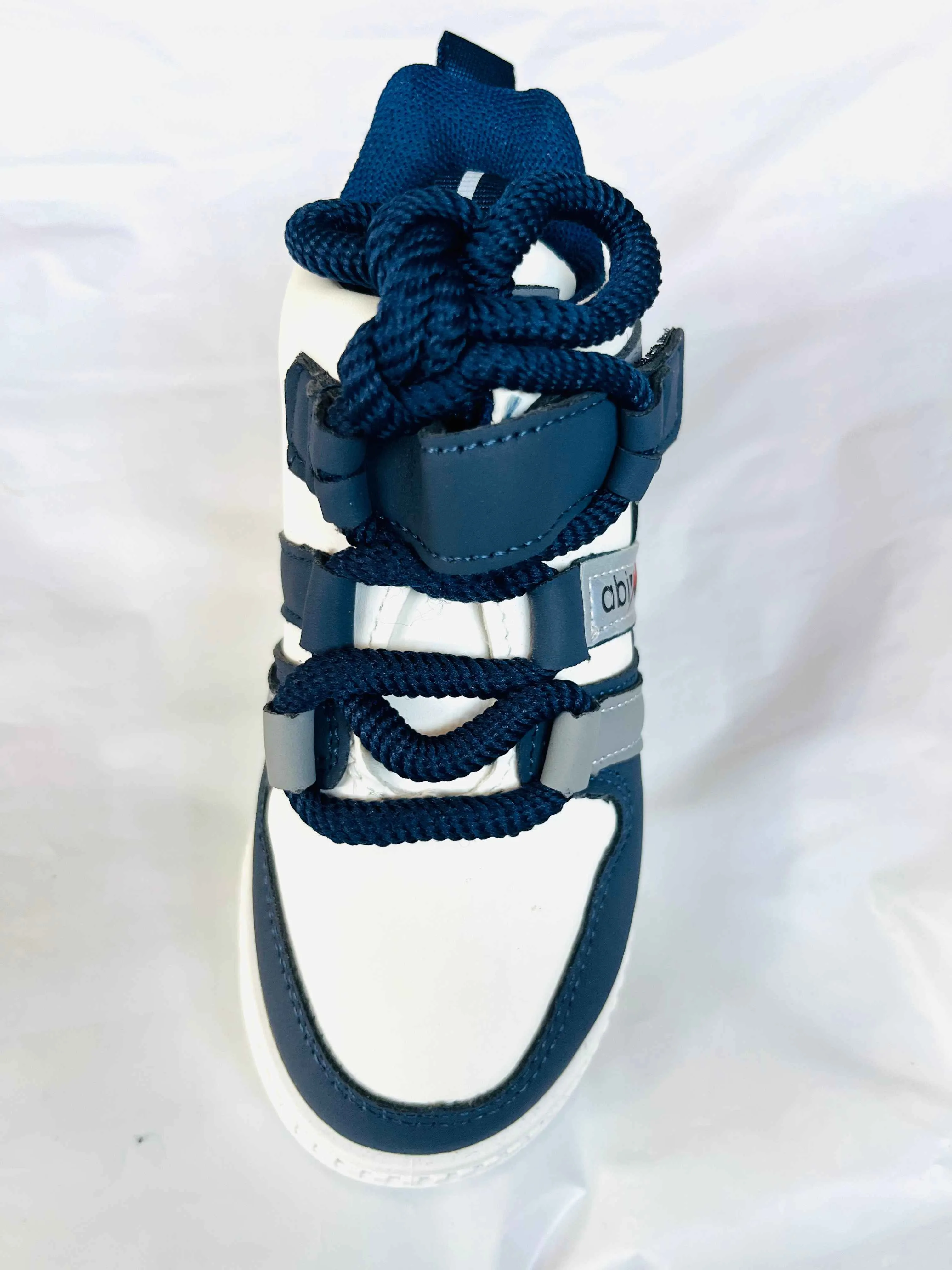Kids' Navy & White Chunky Rope Lace High-Top Sneaker