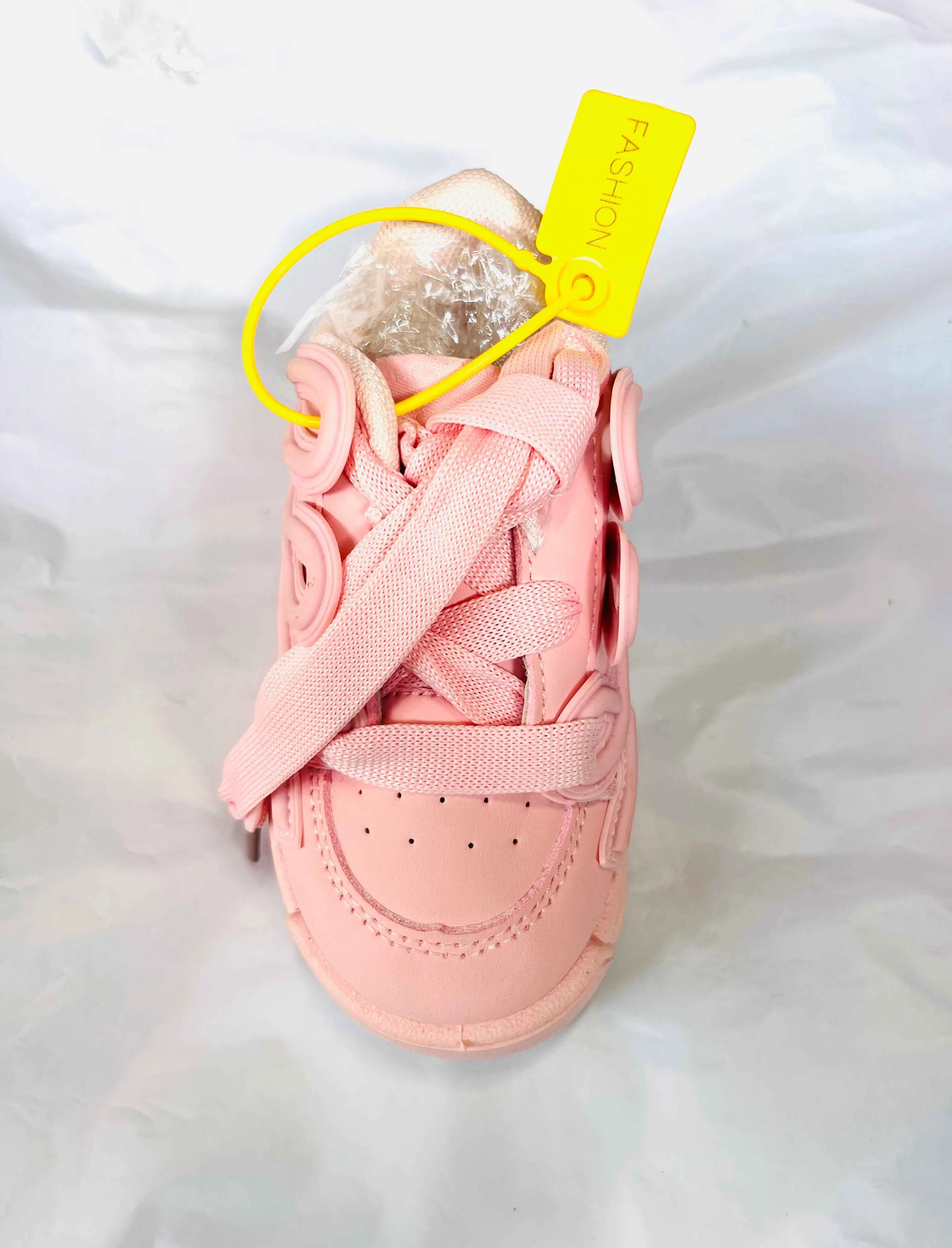 Girls' All Pink Bubble Detail Fashion Sneaker