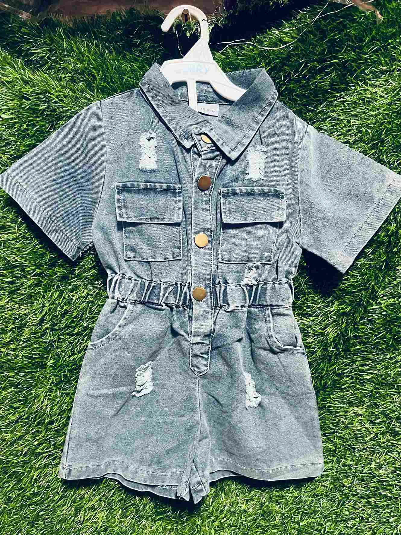 Blue Denim Romper