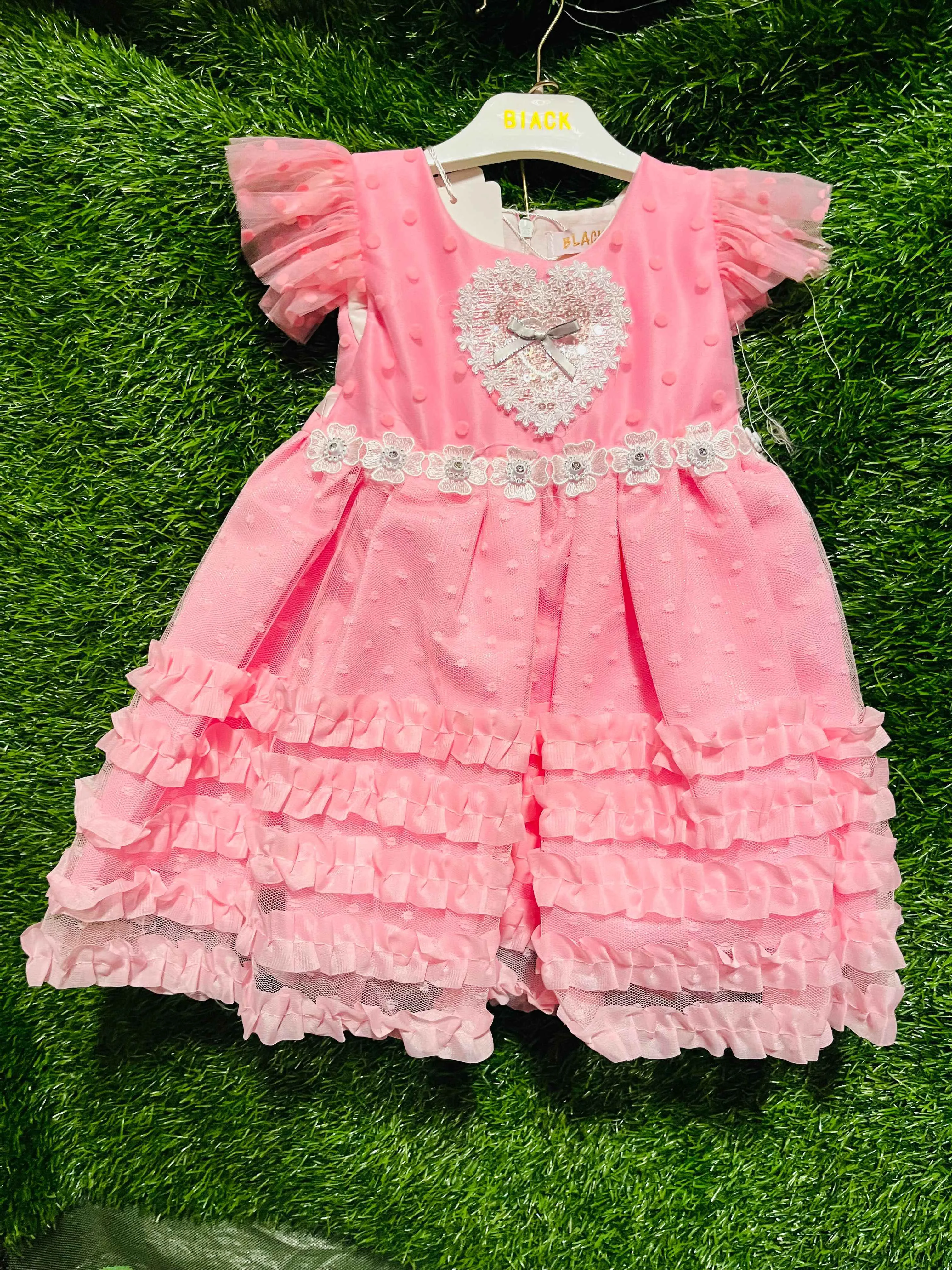 Pink Ruffle Tulle Dress